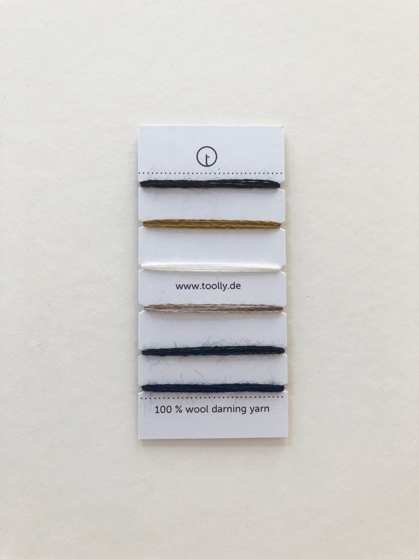 100% Wool Darning Yarn Colour Cards showing pastel, neutral, and vibrant shades for mending, embroidery, and decorative stitching.