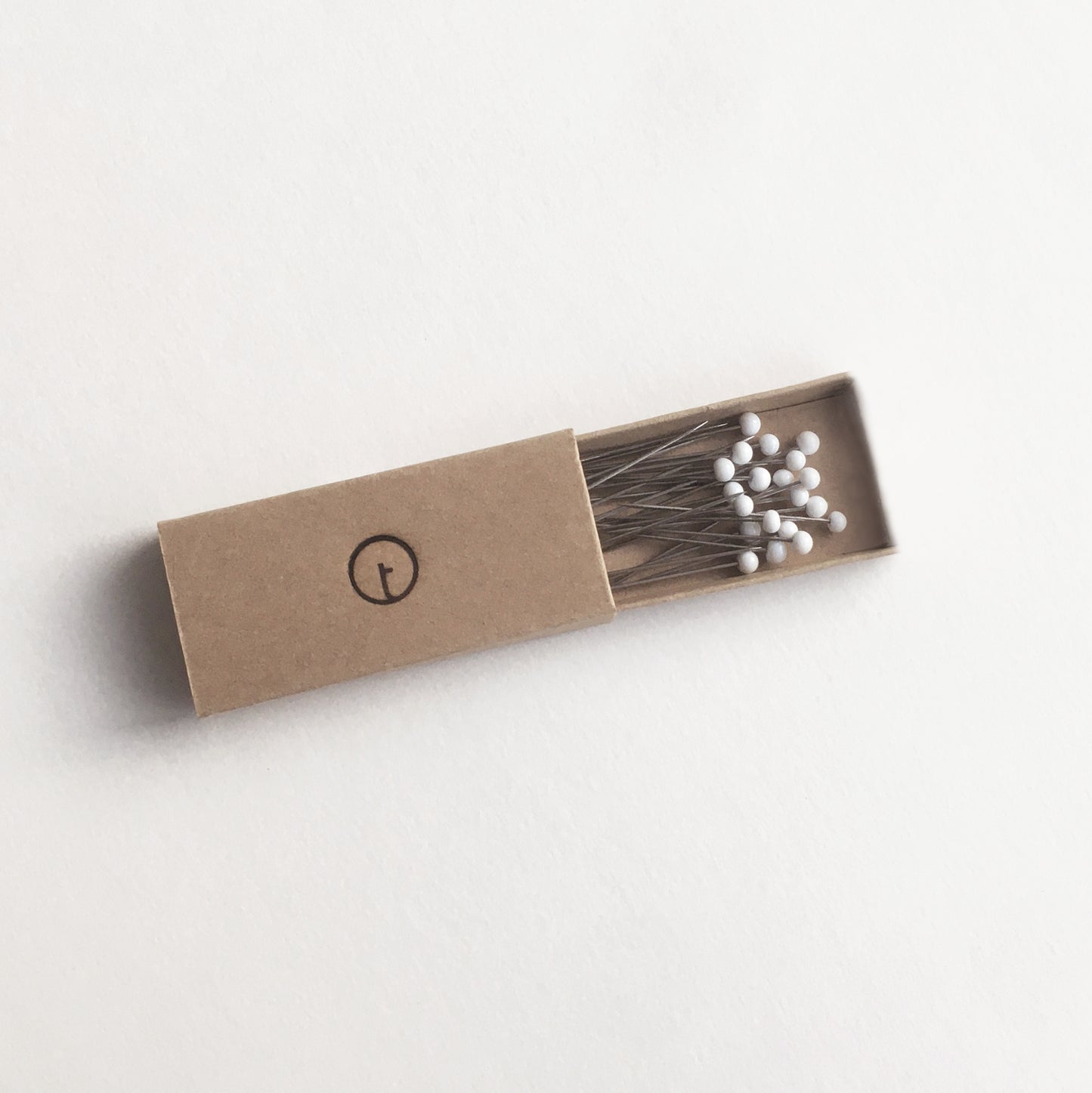 Glass Head Pins · WHITE · S
