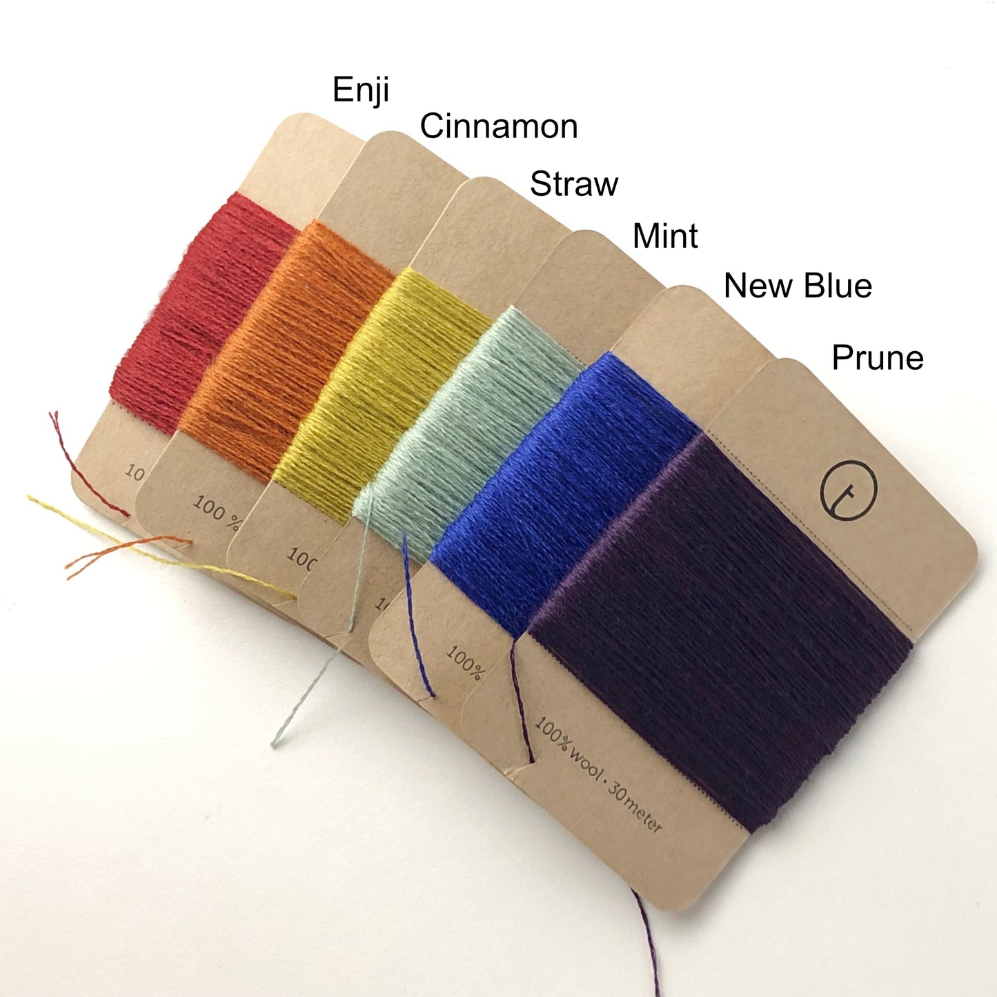 Darning yarn  SET OF 6 COLOURS