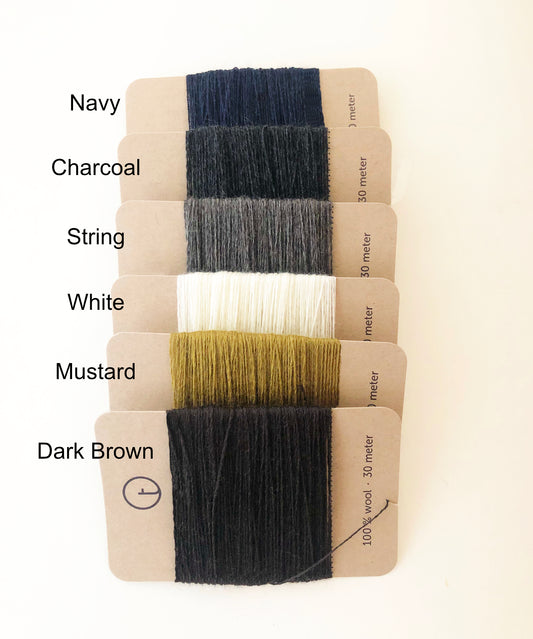 Darning yarn  SET OF 6 COLOURS