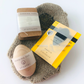 A set of essential darning tools. Repair holes in socks or mend moth holes in jumpers with toolly's plastic free darning kit.