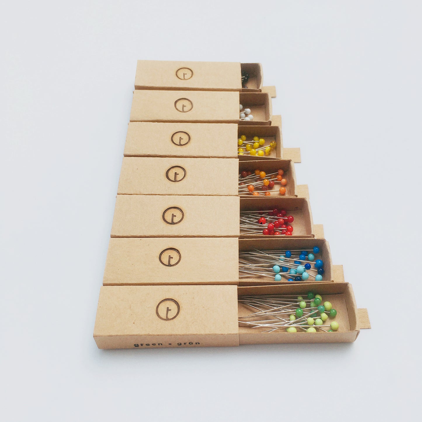 Glass Head Pins · GREEN · S