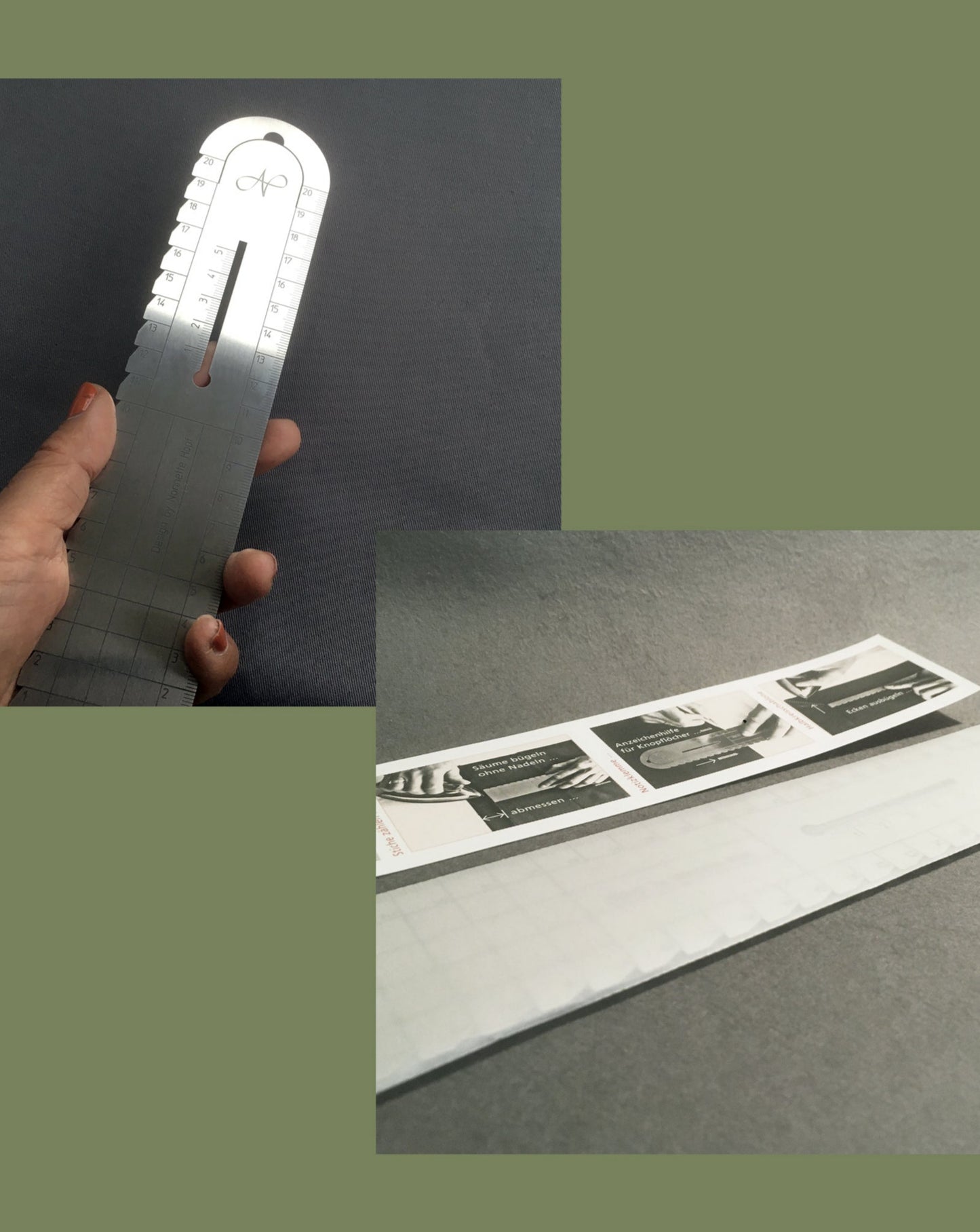 Ironing Ruler / Metal Hand Gauge